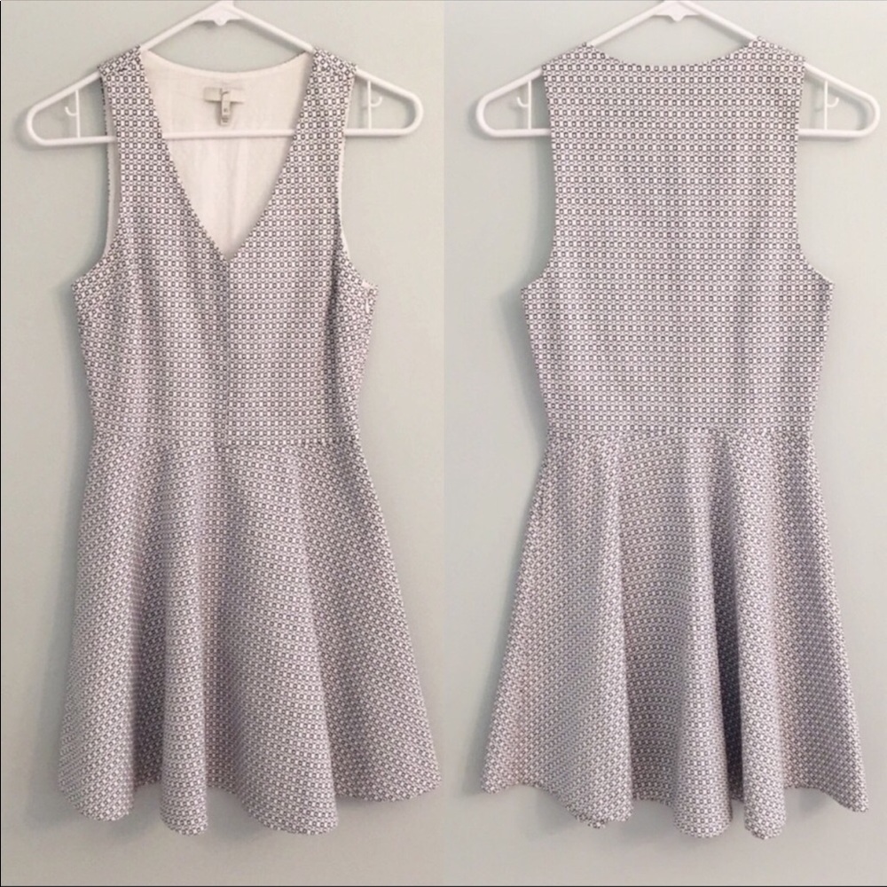 Joie Norton Skater Fit Flare V Neck Mini Dress